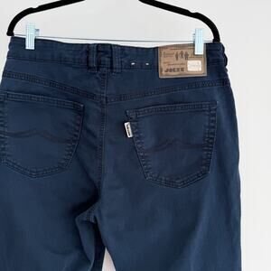 Joker Double Saddle Stitched Pants Jeans 33x34 Navy Cotton Stretch Chino Trouser